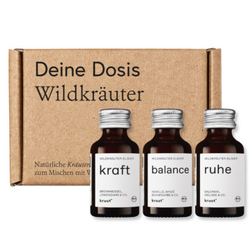 3er-Set Wildkräuterauszüge bio (Kraft, Ruhe, Balance)